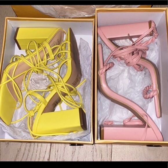 Simmi London Shoe Bundle.‎ Square Toe Chunky Heels Size 6 - Picture 2 of 6